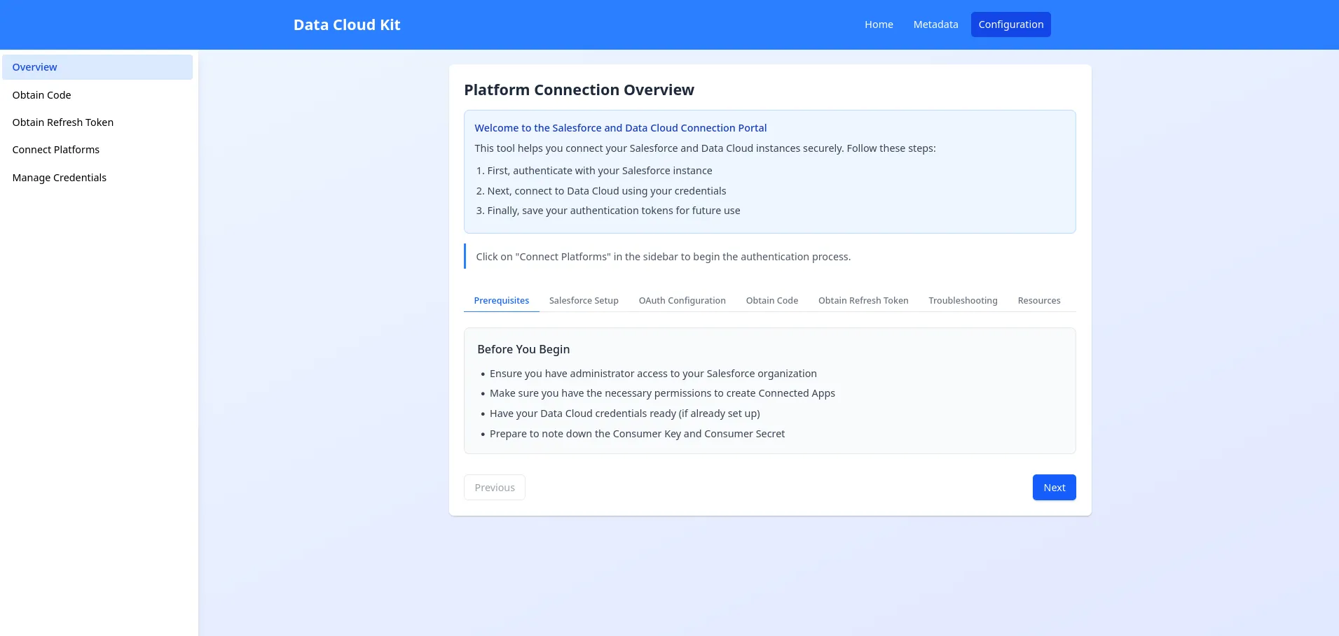 Data Cloud Kit Screenshot